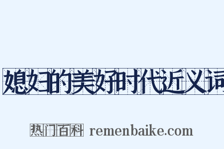 媳妇的美好时代近义词是什么意思的图片